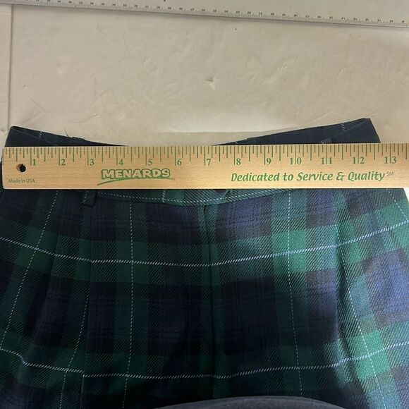100% Wool high waist  Liz claiborne Plaid lined Academia trousers size 4 - Picture 16 of 16
